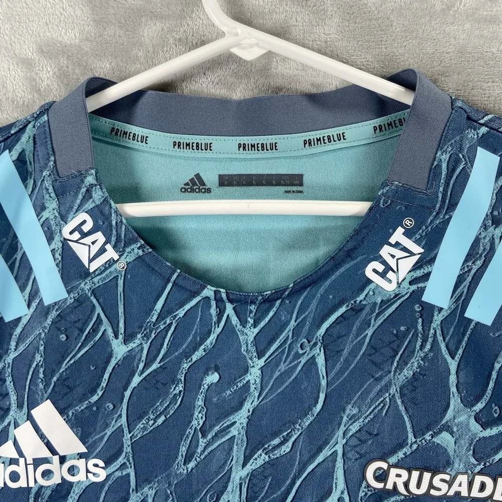 Adidas Rugby Jersey Mens XL Crusaders 2019 PrimeBlue Abstract AOP Fiji Airways